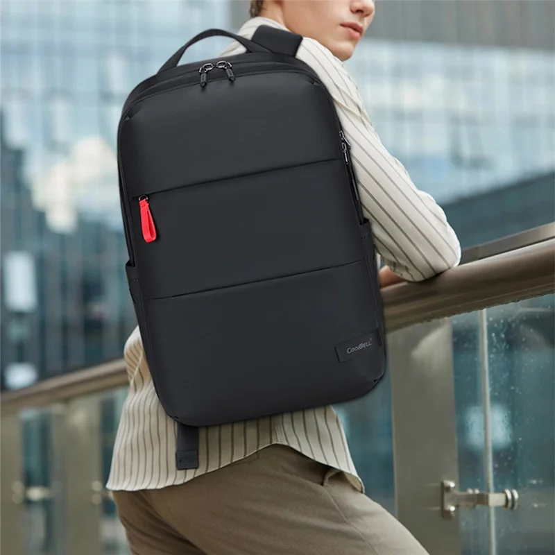COOLBELL CB-8312 19L Travel Double Shoulder Bag Waterproof Backpack for 15.6 Inch Laptop - Black