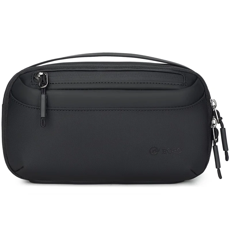 POSO PS-830 Digital Accessories Organizer Bag Men Polyester Waterproof Handbag Multi-Layer Cable Storage Pouch - Black