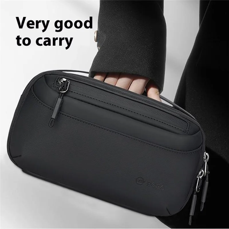 POSO PS-830 Digital Accessories Organizer Bag Men Polyester Waterproof Handbag Multi-Layer Cable Storage Pouch - Black