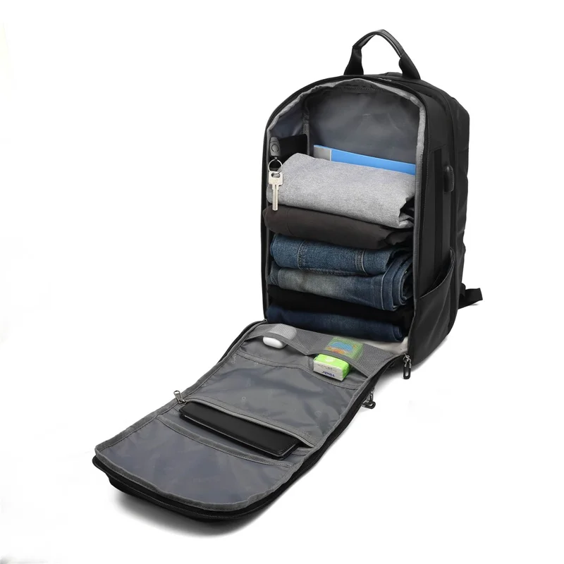 POSO PS-655 17 Inch Laptop Business Backpack Men Travel Short Trip Backpack with USB Port