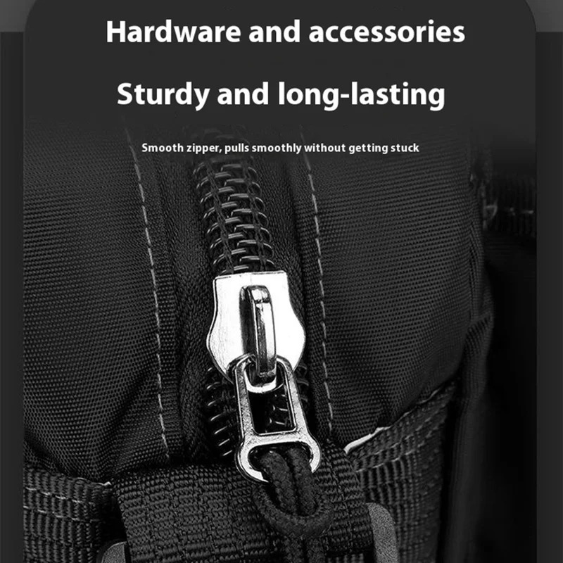 WEPOWER 3107 Letters Pattern Square Crossbody Bag Waterproof Nylon Single Shoulder Bag for Men - Black