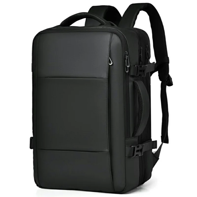 WEIXIER B703 Sac à dos extensible imperméable pour hommes, sac pour ordinateur portable de voyage, sac à dos d'affaires d'extérieur - Noir