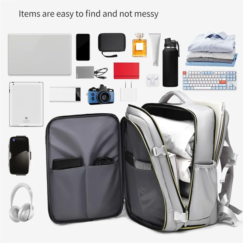 WEIXIER B717 For 15.6 Inch Laptop Backpack Large Capacity Waterproof Travel Daypack with Shoe Compartment - Grey