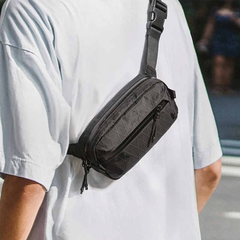 HS-012 Sac Bandoulière en Polyester pour Ville, Sac à Épaule Anti-RFID pour Téléphone et Cartes, Sacoche Croisée