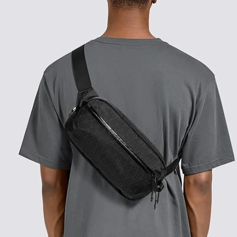 HS-012 Sac Bandoulière en Polyester pour Ville, Sac à Épaule Anti-RFID pour Téléphone et Cartes, Sacoche Croisée