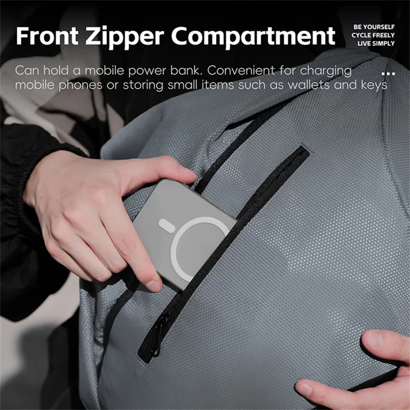 WEST BIKING YP0707409 Outdoor Cycling Crossbody Bag Waterproof Reflective Shoulder Bag for 11 Inch Tablet - Grey