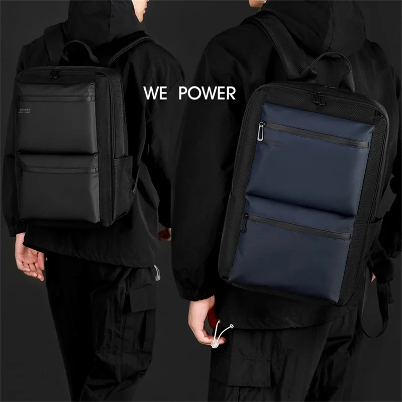 WEPOWER 1690-01 Business Travel Laptop Backpack Large Capacity Multifunctional Commuter Daypack - Black