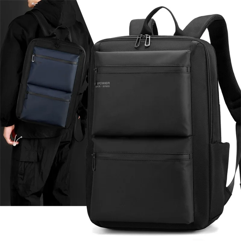 WEPOWER 1690-01 Business Travel Laptop Backpack Large Capacity Multifunctional Commuter Daypack - Black