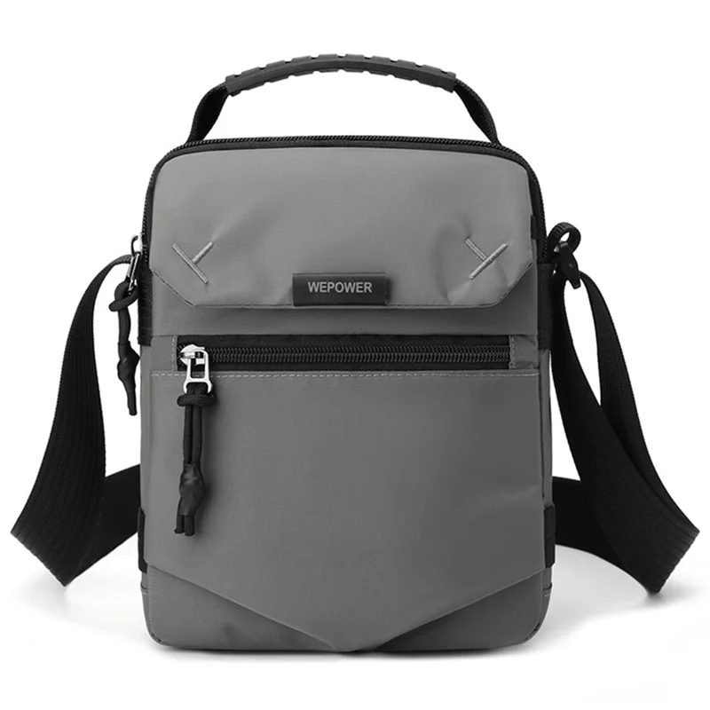 WEPOWER 7207 For Men Casual Crossbody Bag Waterproof Mini Sling Shoulder Bag with Tote Handle - Grey