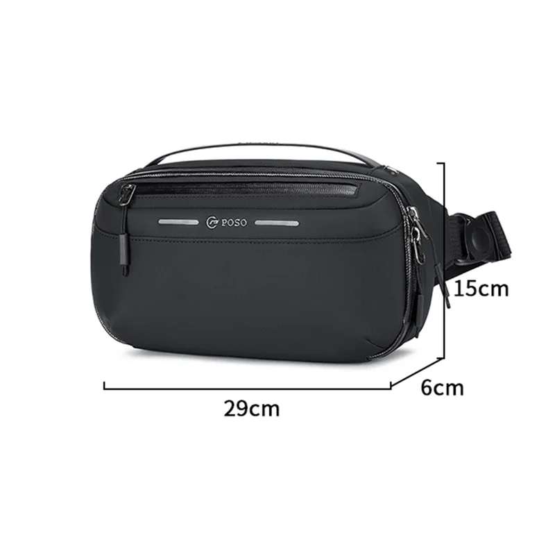 POSO PS-832 Multi-Functional Men Digital Accessory Organizer Bag Waterproof Single Shoulder Crossbody Bag