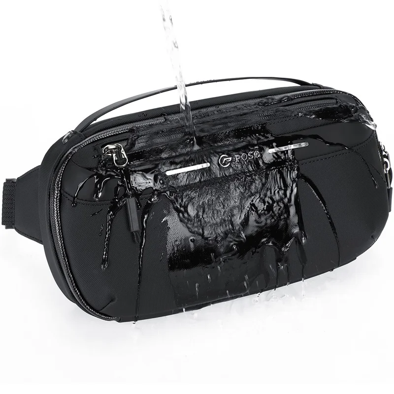 POSO PS-832 Multi-Functional Men Digital Accessory Organizer Bag Waterproof Single Shoulder Crossbody Bag