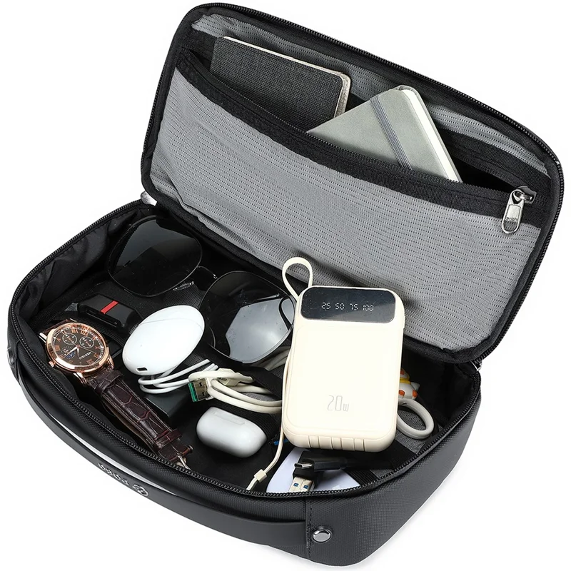 POSO PS-832 Multi-Functional Men Digital Accessory Organizer Bag Waterproof Single Shoulder Crossbody Bag