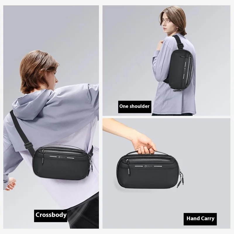 POSO PS-832 Multi-Functional Men Digital Accessory Organizer Bag Waterproof Single Shoulder Crossbody Bag