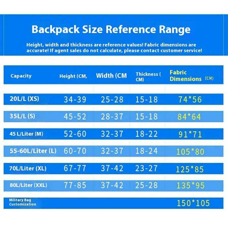 190T Polyester Taffeta Outdoor Backpack Rain Cover Waterproof Reflective Bag Protector, XL for 65-75L - Sapphire