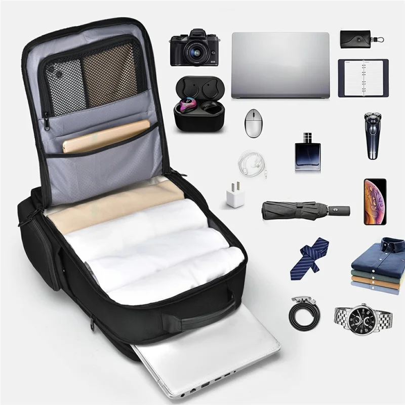 B789 Business Laptop Backpack Premium Feel Large Capacity Double Shoulder Bag for Men Travel Work