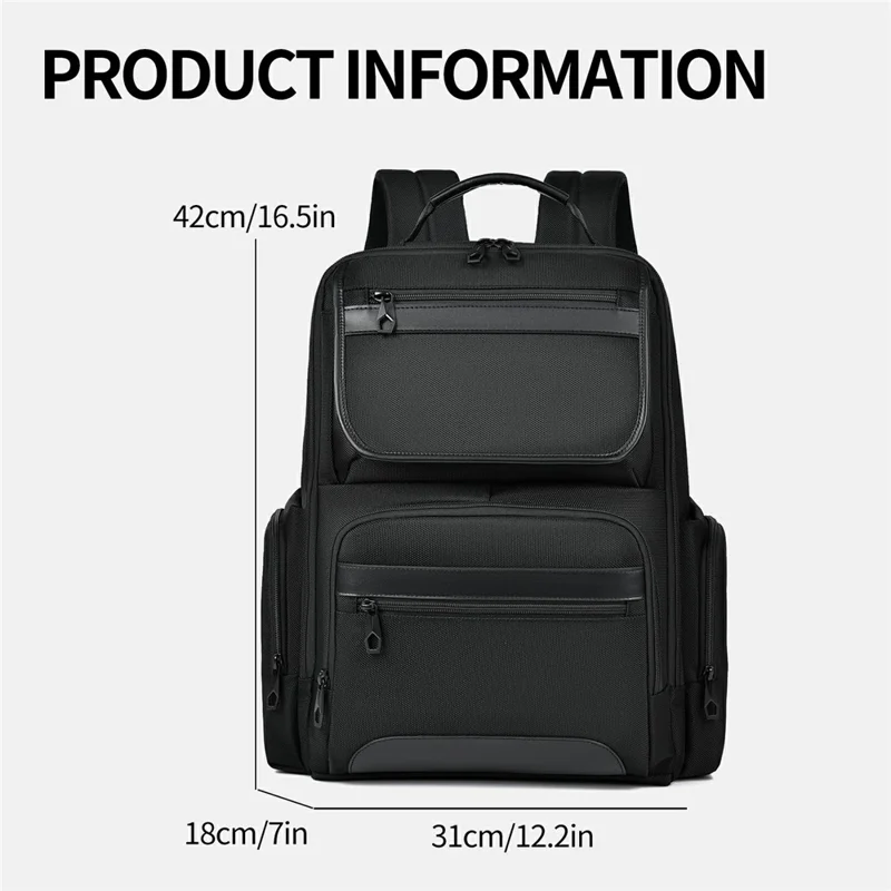 B789 Business Laptop Backpack Premium Feel Large Capacity Double Shoulder Bag for Men Travel Work