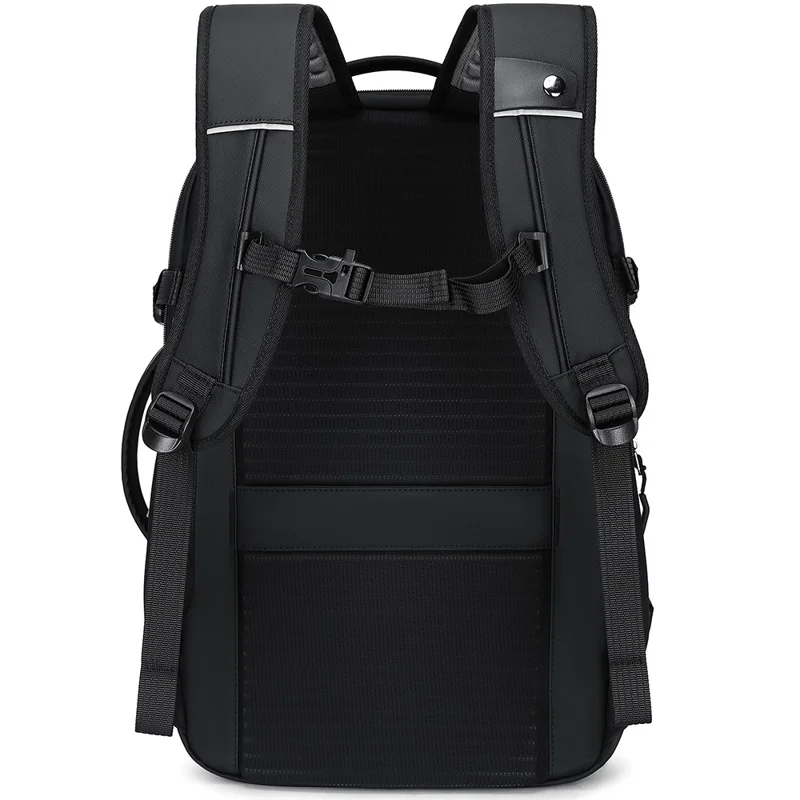 POSO PS-678 4 in 1 Expandable Laptop Backpack and Small Storage Bags Set Travel Dual Shoulder Bag with Air Pump - Black