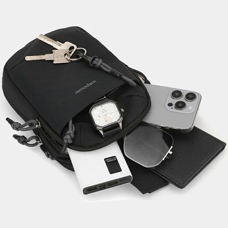 WEPOWER 2204# Chest Bag Unisex Casual Commute Crossbody Pack for Cycling / Sports / Travel / Outdoor Activities - Black