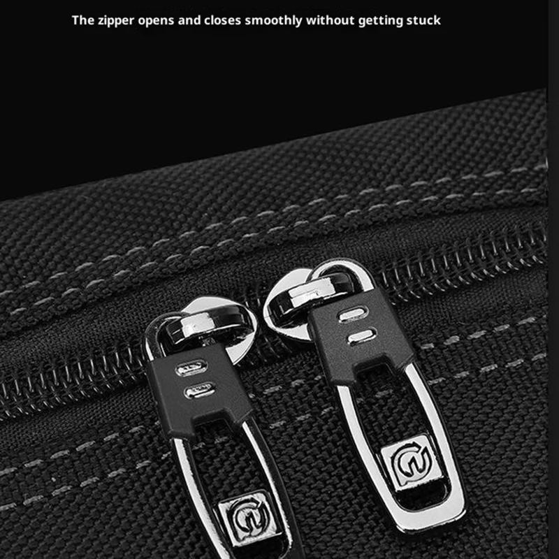 WEPOWER 9306 Size S Square Crossbody Bag for Men Waterproof Nylon Travel Shoulder Pack with Tote Handle - Black