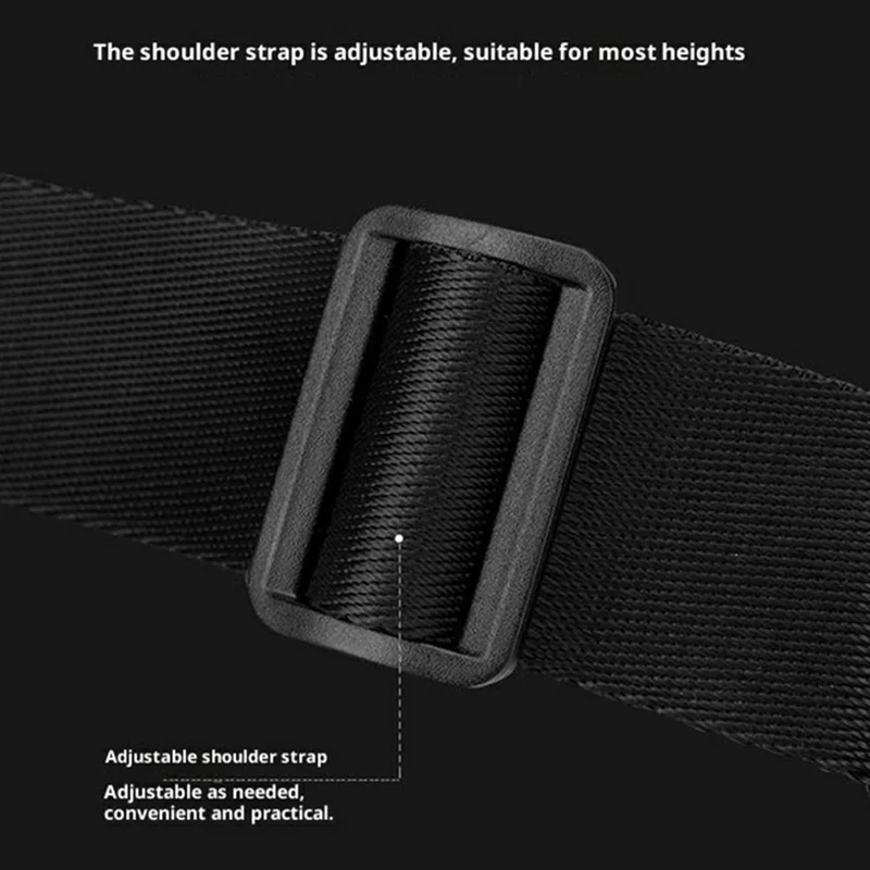 WEPOWER 1273 Commuter Chest Bag for Men Casual Waterproof Crossbody Shoulder Pack with Rotatable Buckle - Black