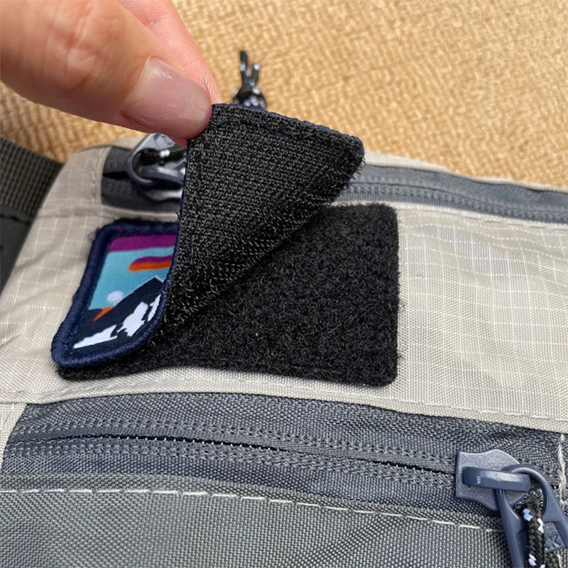 Unisex Oxford Cloth Contrast Color Crossbody Bag Waterproof Shoulder Bag Multi-Functional Phone Case - Grey