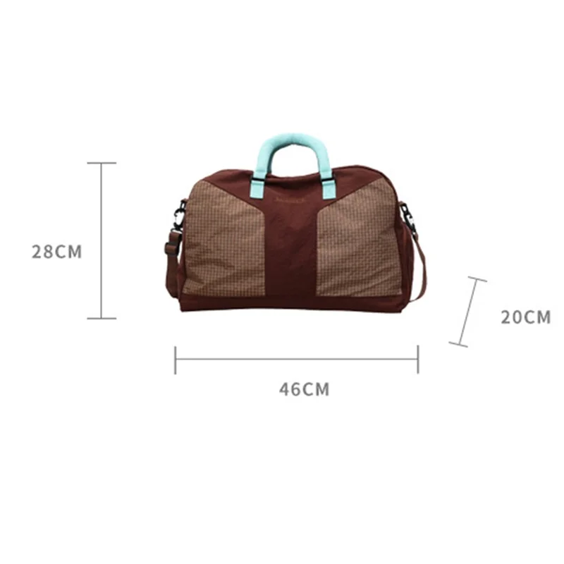 حقيبة رياضية حقيبة سباحة صالة ألعاب رياضية فصل جاف ورطب حقيبة دفيلة للسفر كتف عبر الجسم حقيبة أمتعة للنساء - قهوة