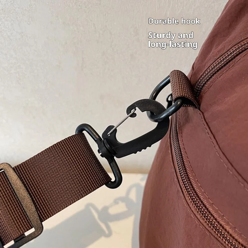 حقيبة رياضية حقيبة سباحة صالة ألعاب رياضية فصل جاف ورطب حقيبة دفيلة للسفر كتف عبر الجسم حقيبة أمتعة للنساء - قهوة