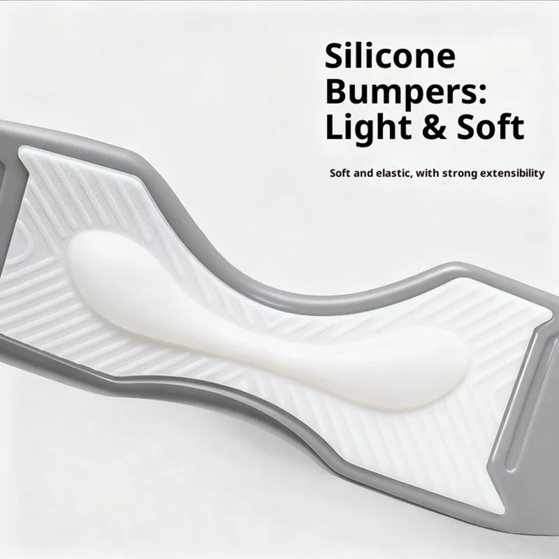 XX-025 1Pc Sports Silicone Patella Strap Lightweight Breathable Knee Support Brace Joint Stabilization Pressure Relief - Grey