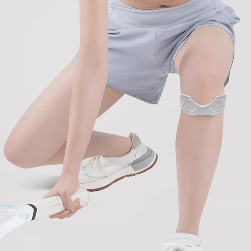 XX-025 1 Pair Sports Silicone Patella Strap Lightweight Breathable Knee Support Brace Joint Stabilization Pressure Relief - Grey