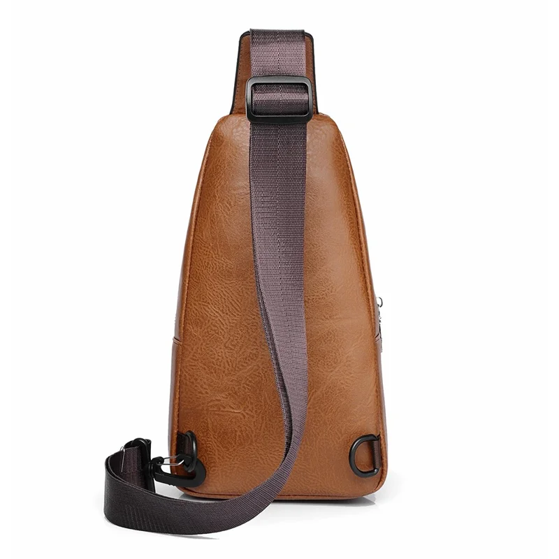 WEIXIER X463 Große Kapazität Herren Brusttasche Leicht Umhängetasche Wasserabweisend für Täglichen Pendler Lässige Reisen - Hellbraun