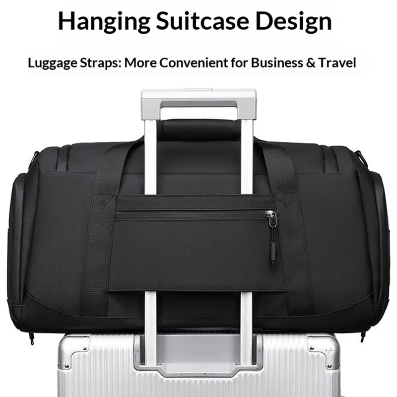 حقيبة جيم PS-512 سعة 41 لترًا مقاومة للماء مع فصل بين المواد الجافة والرطبة، حقيبة يد بحزام كتف قابل للتعديل