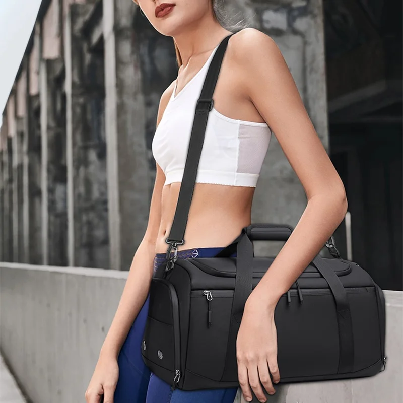 حقيبة جيم PS-512 سعة 41 لترًا مقاومة للماء مع فصل بين المواد الجافة والرطبة، حقيبة يد بحزام كتف قابل للتعديل