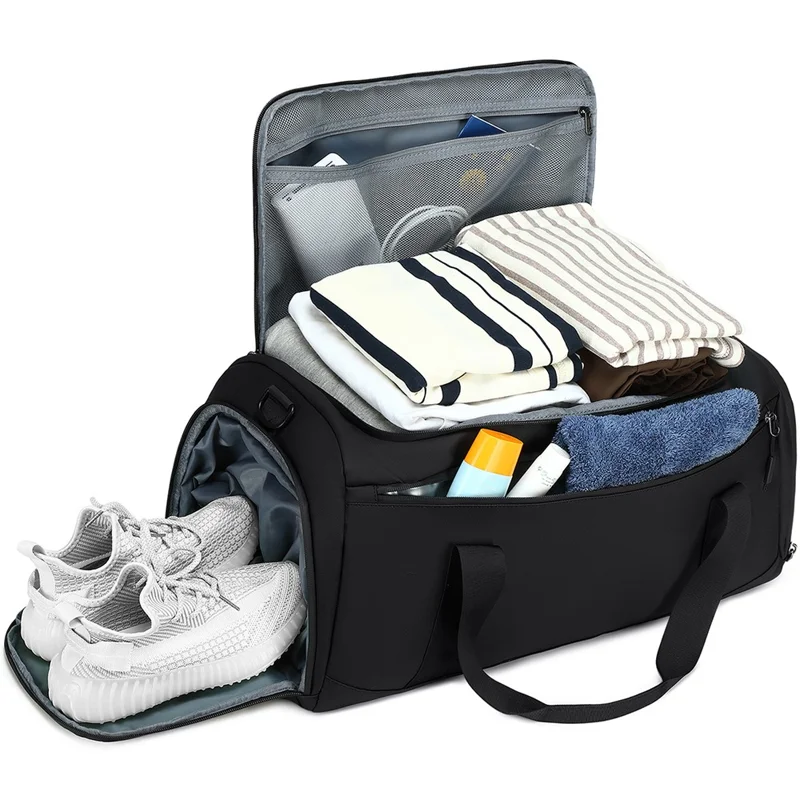 حقيبة جيم PS-512 سعة 41 لترًا مقاومة للماء مع فصل بين المواد الجافة والرطبة، حقيبة يد بحزام كتف قابل للتعديل