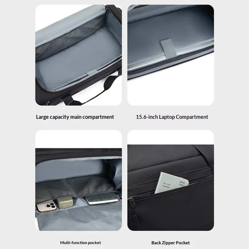 حقيبة جيم PS-512 سعة 41 لترًا مقاومة للماء مع فصل بين المواد الجافة والرطبة، حقيبة يد بحزام كتف قابل للتعديل