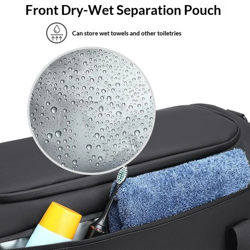 حقيبة جيم PS-512 سعة 41 لترًا مقاومة للماء مع فصل بين المواد الجافة والرطبة، حقيبة يد بحزام كتف قابل للتعديل