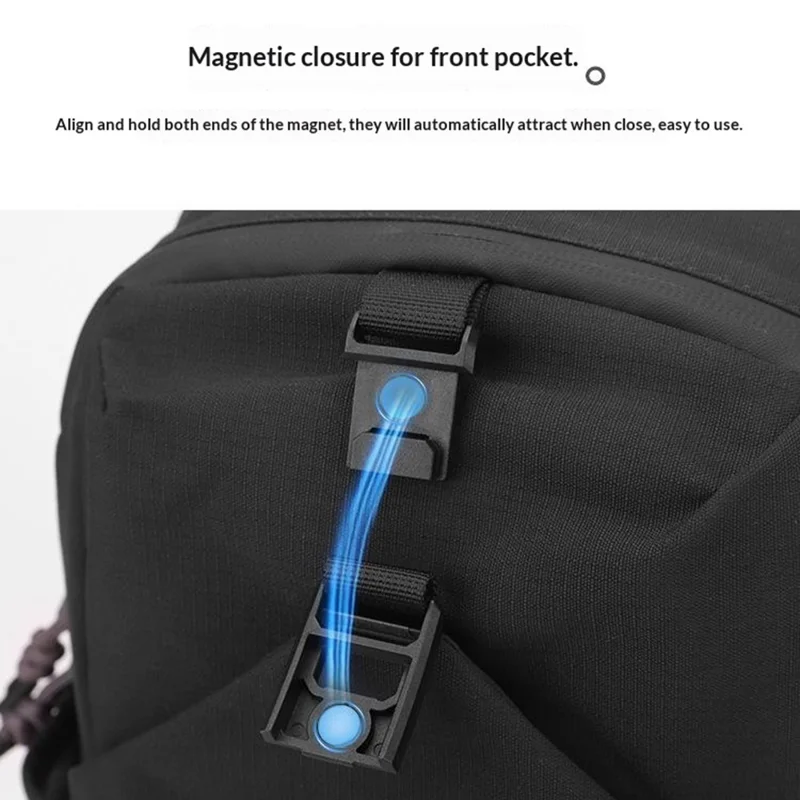 WEPOWER 2207# Leichter Pendler-Rucksack Unisex Casual Travel Daypack Doppelter Schultertasche - Schwarz