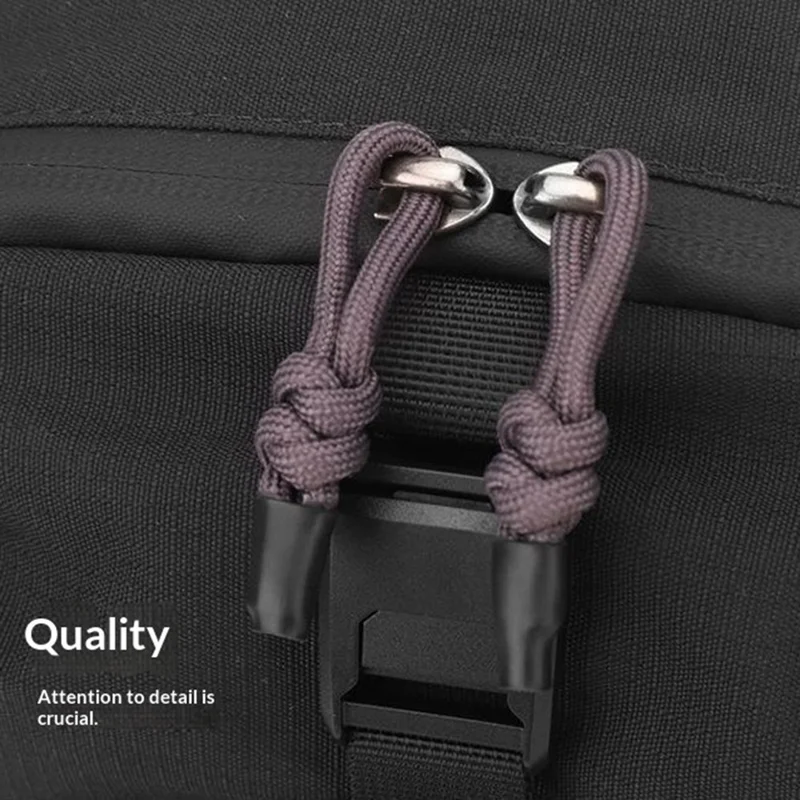 WEPOWER 2207# Leichter Pendler-Rucksack Unisex Casual Travel Daypack Doppelter Schultertasche - Schwarz