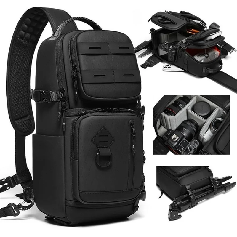 9262 Waterproof DSLR Camera Bag Wear-Resistant Single Shoulder Camera Case Ergonomic Camera Backpack - Black