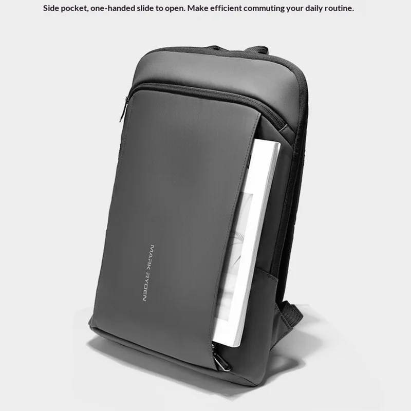 MARK RYDEN MR7003G Travel Laptop Backpack for Men Oxford Fabric Business Notebook Daypack - Black