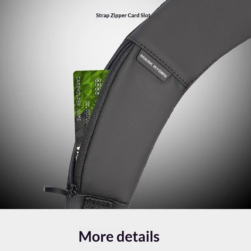 MARK RYDEN MR7003G Travel Laptop Backpack for Men Oxford Fabric Business Notebook Daypack - Black