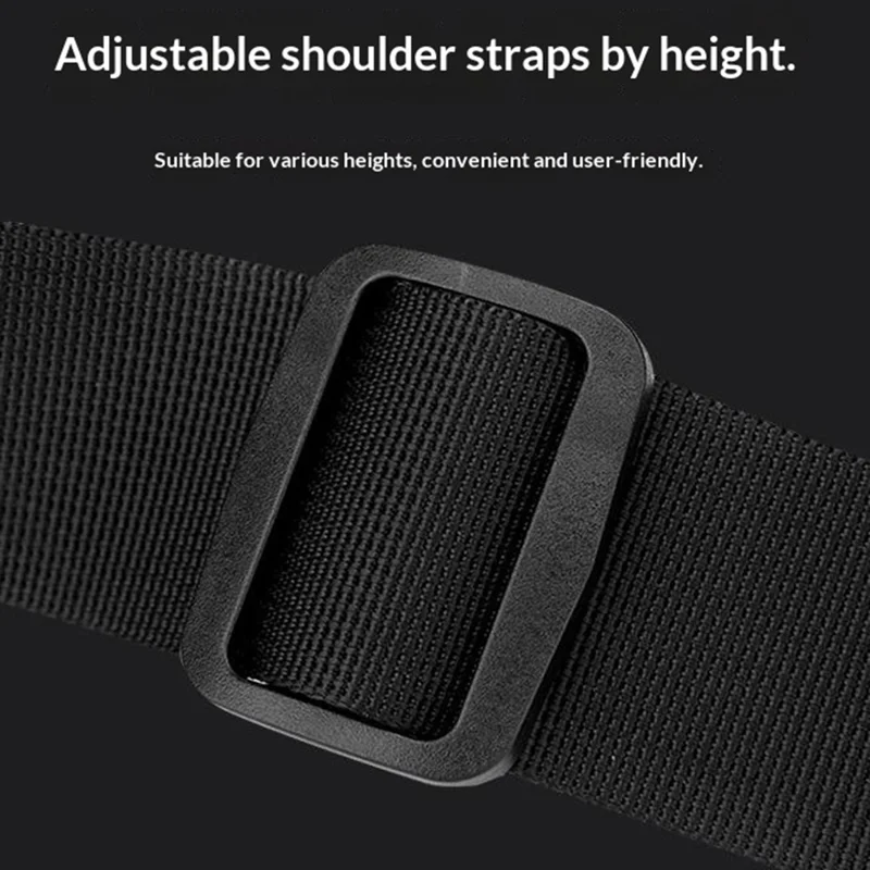 WEPOWER 1239# Commute Men Single Shoulder Bag Large Capacity Crossbody Bag Water-Resistant Chest Pack - Black