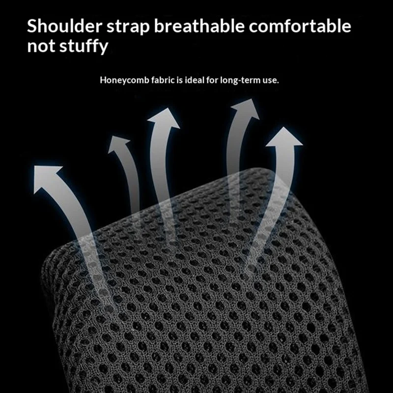 WEPOWER 1239# Commute Men Single Shoulder Bag Large Capacity Crossbody Bag Water-Resistant Chest Pack - Black