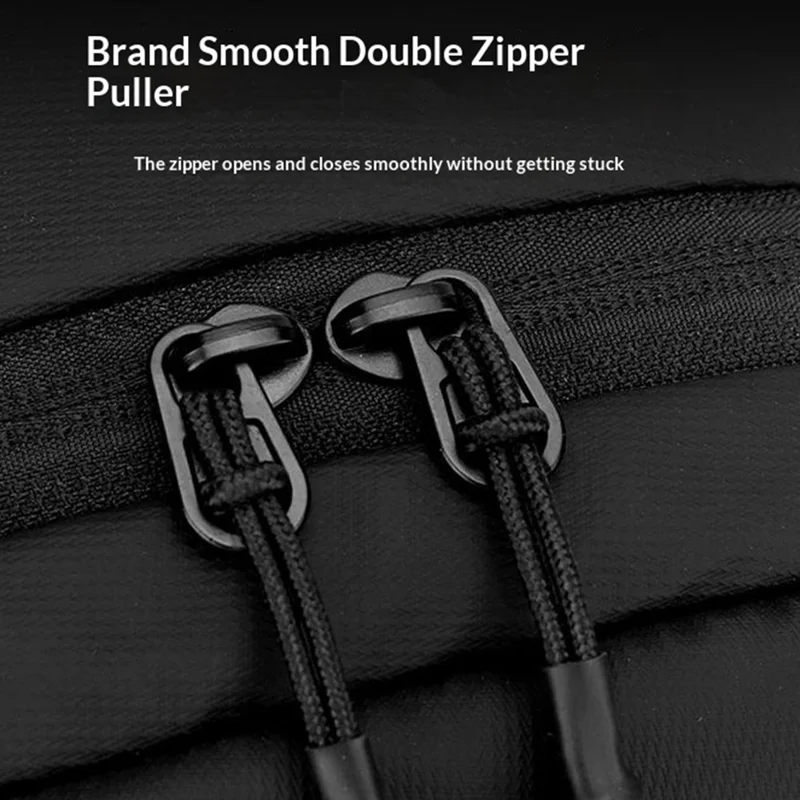 WEPOWER 1239# Commute Men Single Shoulder Bag Large Capacity Crossbody Bag Water-Resistant Chest Pack - Black