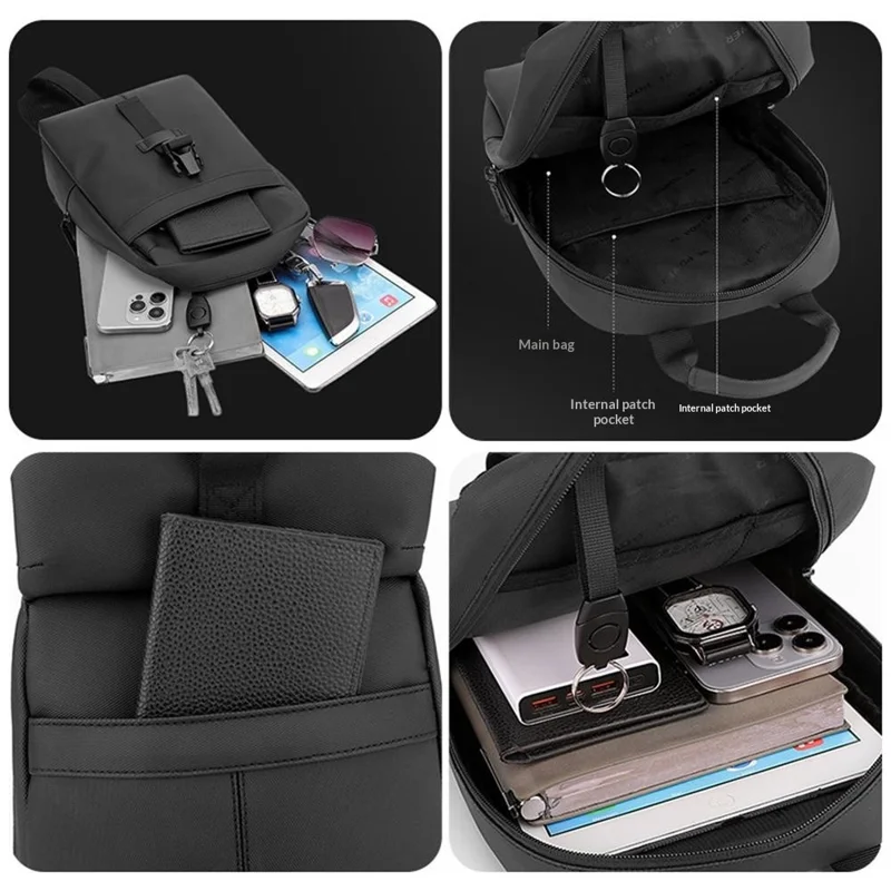 WEPOWER 1310# Casual borstzak Grote capaciteit schoudertas Trendy minimalistisch ontwerp Praktische crossbody tas - Kaki