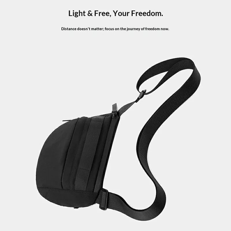 WEPOWER 881 Nylon Crossbody Chest Bag Waterproof Casual Commuter Shoulder Bag - Black