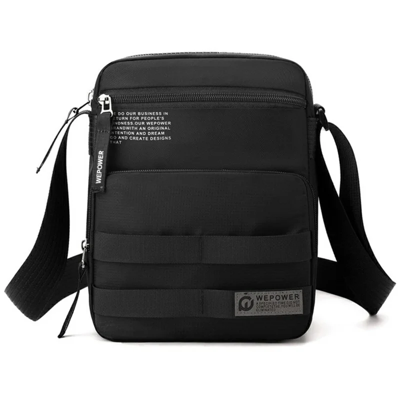 WEPOWER 2320 Uni-Kleinumhängetasche Wasserdichte lässige Umhängetasche für Männer für Pendeln und Reisen – Schwarz