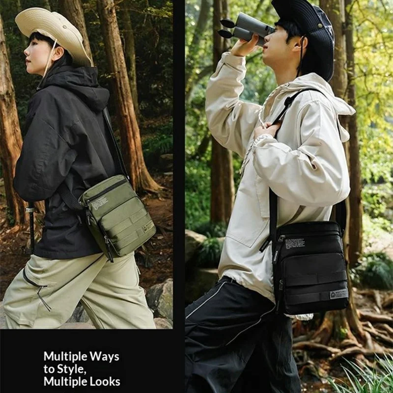 WEPOWER 2320 Uni-Kleinumhängetasche Wasserdichte lässige Umhängetasche für Männer für Pendeln und Reisen – Schwarz