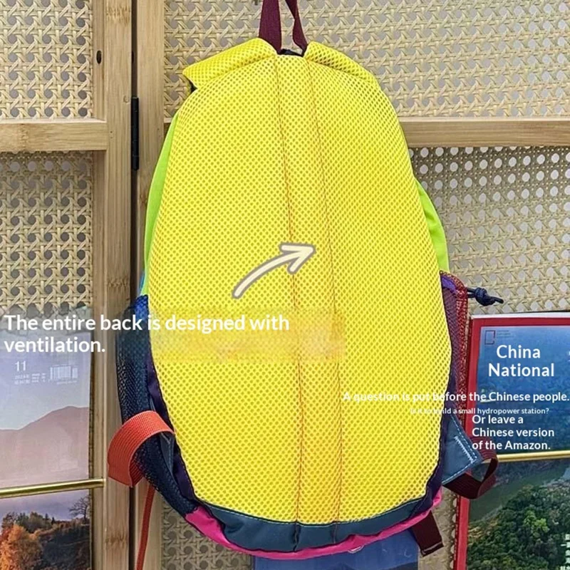 90178 Nylon Hiking Backpack Lightweight Travel Backpack Breathable Cycling Sports Bag with Independent Compartment