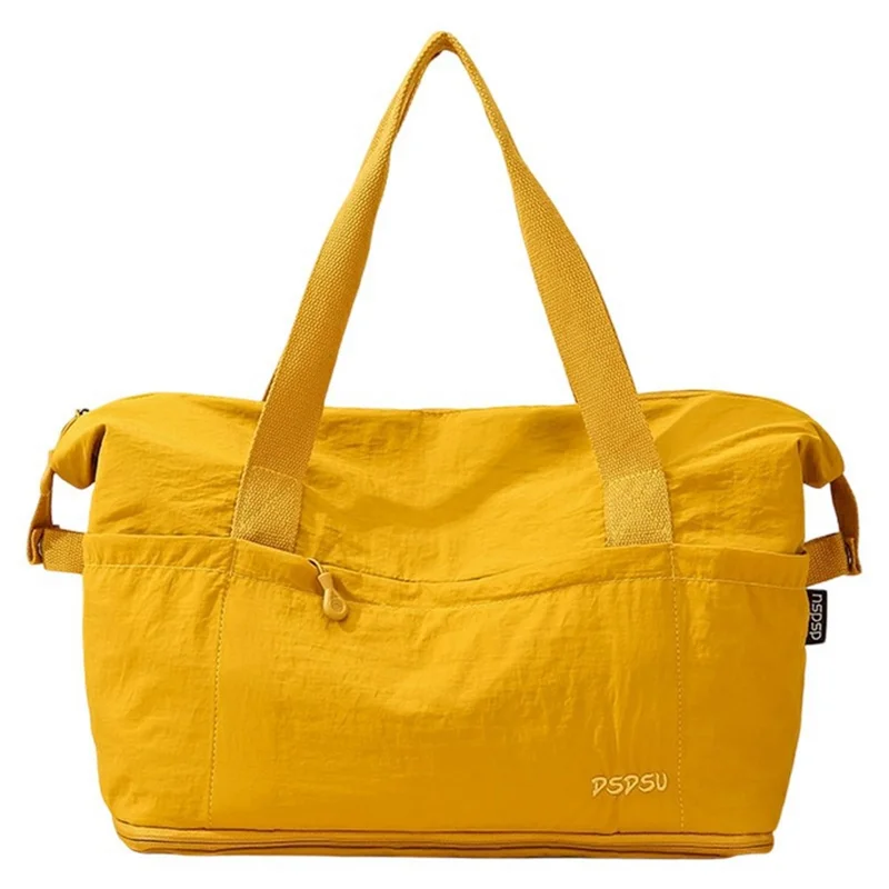DSDSU Rozszerzalna torba podróżna o dużej pojemności, wodoodporna torba na siłownię, organizer bagażowy z ergonomiczną rączką - Żółty