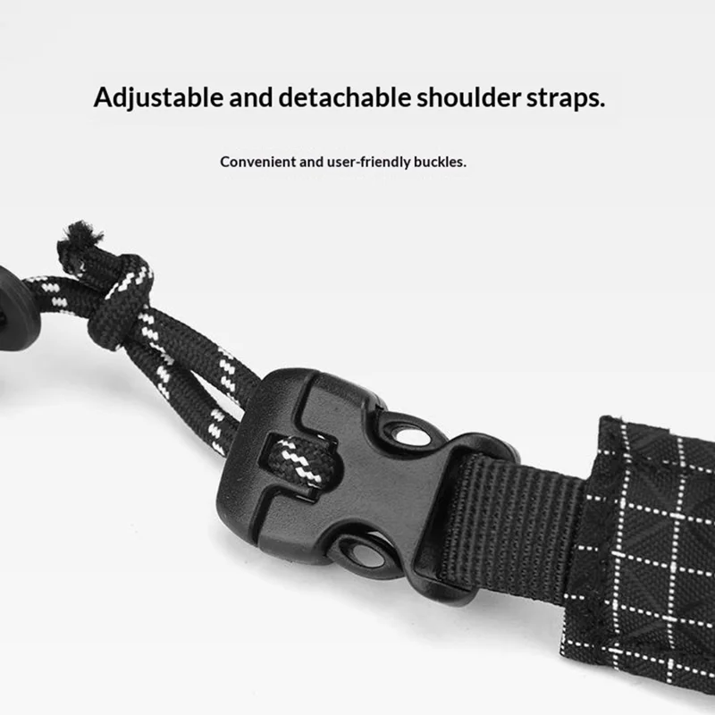 Nylon-Minimalist-Commuter-Umhängetasche wasserdicht, Einzelschultertasche – Schwarz